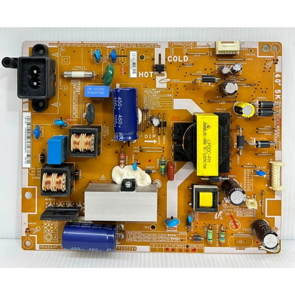 ซัพพลาย ทีวี SAMSUNG รุ่น UA40EH5000R / HG40AA570LR พาร์ท BN44-00496A ของแท้ถอด มือ2 เทสไห้แล้ว