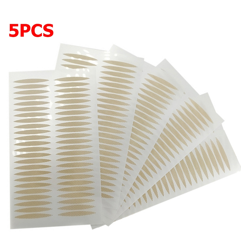 BEIKOTT 5PCS สติกเกอร์ตาสองชั้น สติกเกอร์ทำตาสองชั้น เทปปิดตา ไร้รอย สีผิวธรรมชาติ มองไม่เห็น ติดทน (ขนาดสุ่ม)