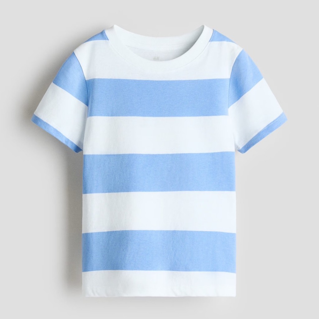 H&M เสื้อคอตตอล ลายทาง ไซด์ 1.5-10 ปี ของใหม่  แท้ พร้อมส่ง