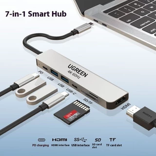 Ugreen Usb C Hub 4K HDMI 5in1 6in1 7in1 Usb Hub 100W USbC อะแดปเตอร์มัลติฟังก์ชั่นสําหรับ MacBook Pro