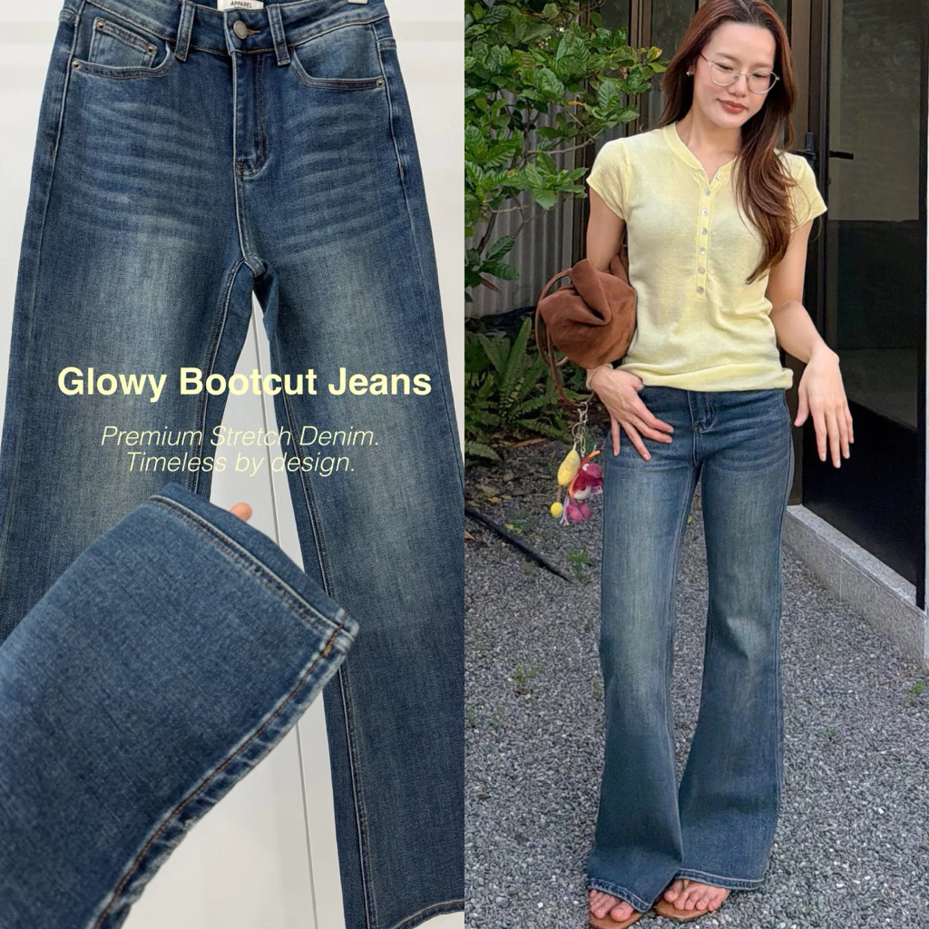 APPAREL.STORY-Glowy Bootcut Jeans (โกลววี่)