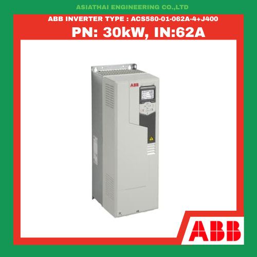 ABB INVERTER TYPE : ACS580-01-062A-4+J400 [PN: 30kW, IN:62A]