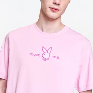 PLAYBOY 08PB เสื้อยืด เสื้อผ้าผู้ชาย/เสื้อ/เสื้อยืดสีชมพู รุ่น P1MT265TB126PK