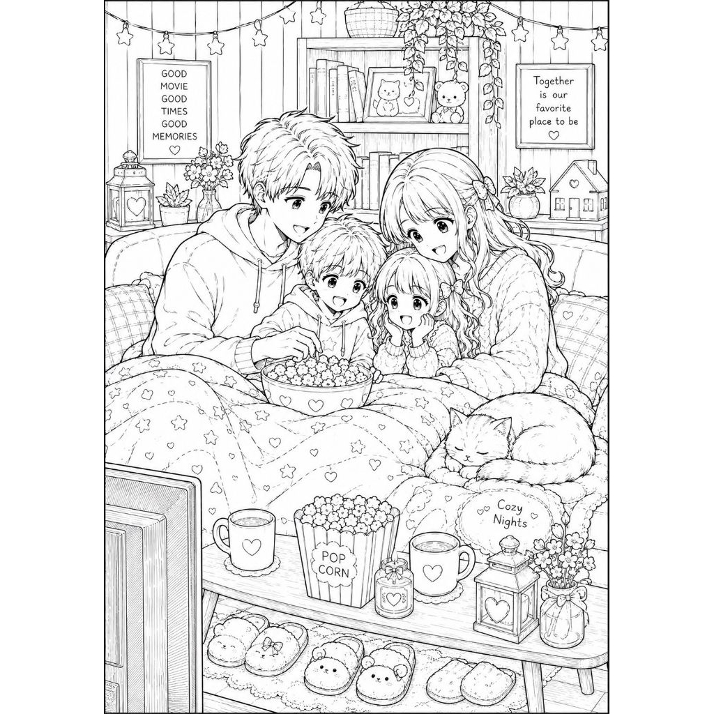 Sale สมุดระบายสี Cozy family ภาพสวยมากกกกก รูปที่ 3