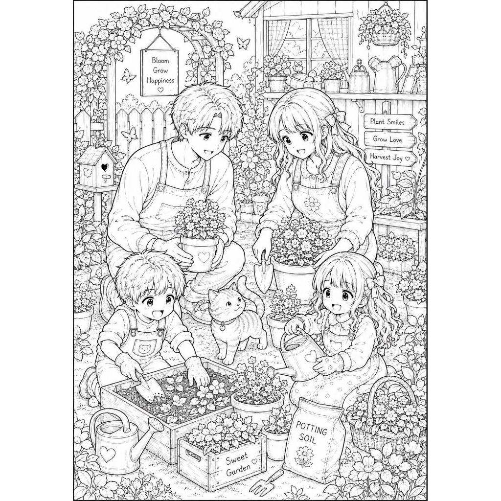 Sale สมุดระบายสี Cozy family ภาพสวยมากกกกก รูปที่ 4