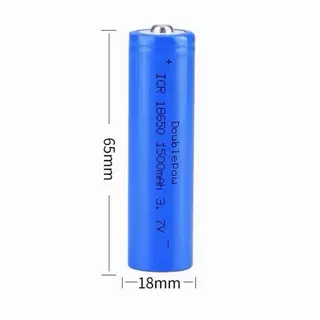 ถ่านชาร์จ18650แท้ Li-ion 3.7V 1500mAh ยี่ห้อ Doublepow