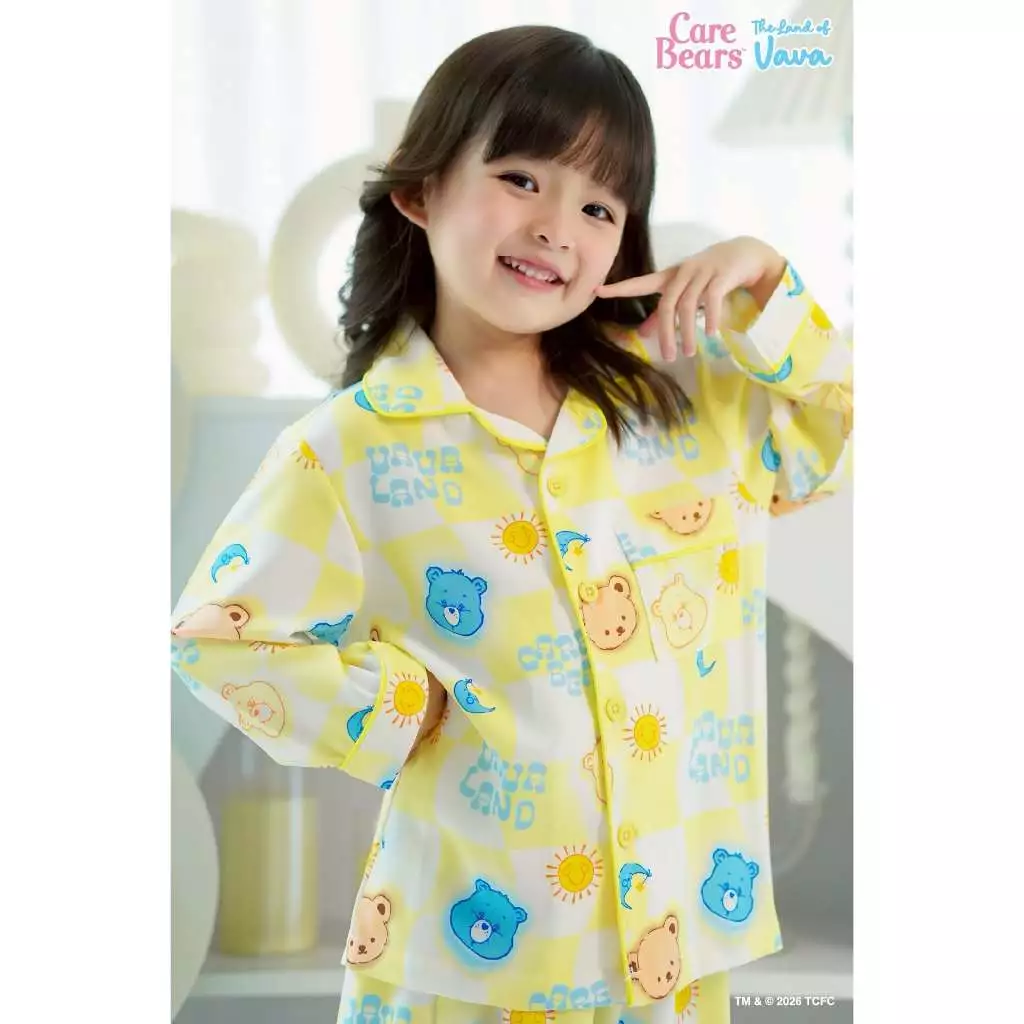 Thelandofvava 🐻LOOK17 - VNXI2351 ชุดนอนเด็ก unisex 🐻 Care Bears (Gummy Bear) ลิขสิทธิ์แท้จาก vava