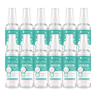 [Set] วีด้า สเปรย์ แอลกอฮอล์ 75% ขนาด 60ml x 12ขวด VIDA SPRAY ALCOHOL 75% Hand Sanitizer 12 pcs