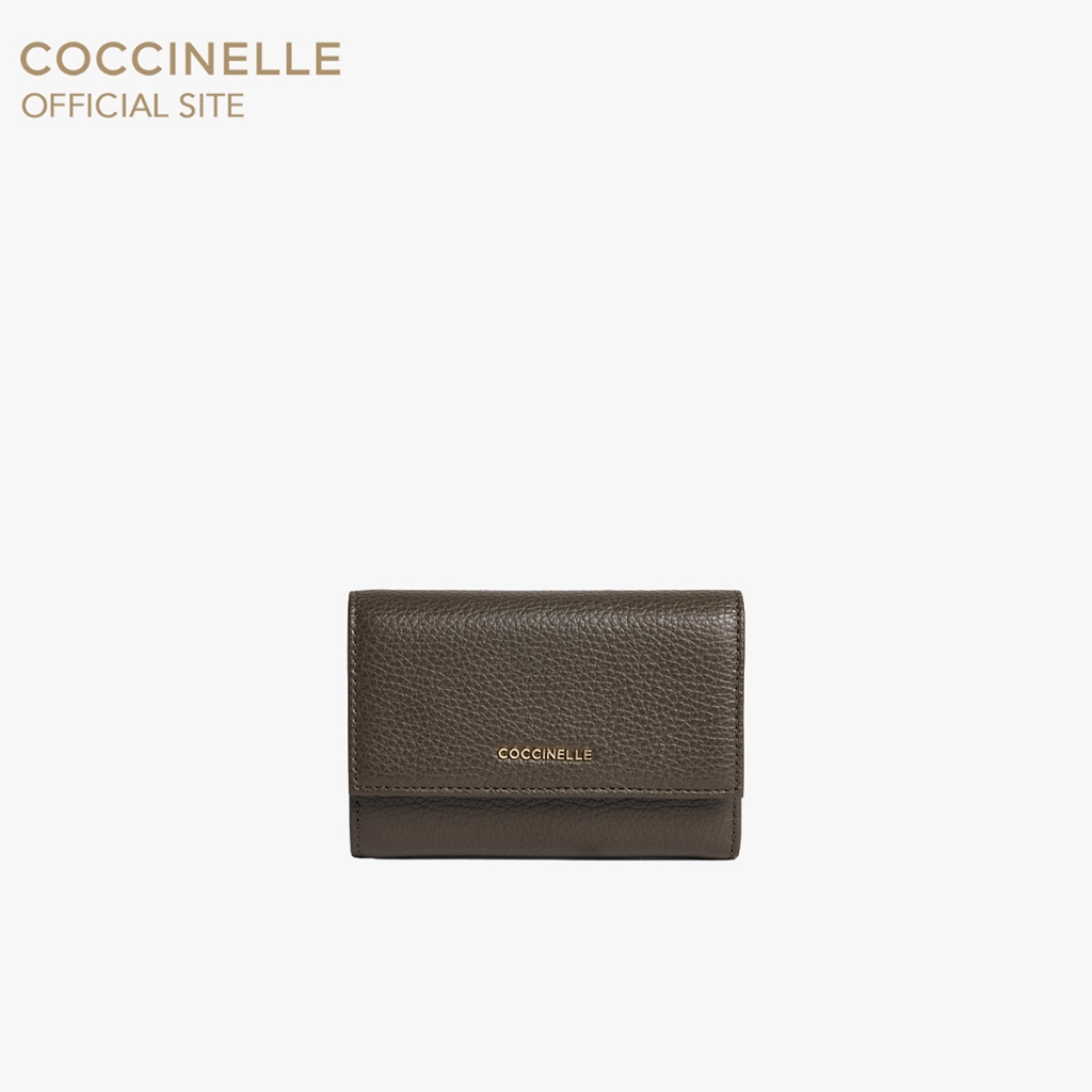 COCCINELLE กระเป๋าสตางค์ผู้หญิง รุ่น METALLIC WALLET 116601 สี FANGO