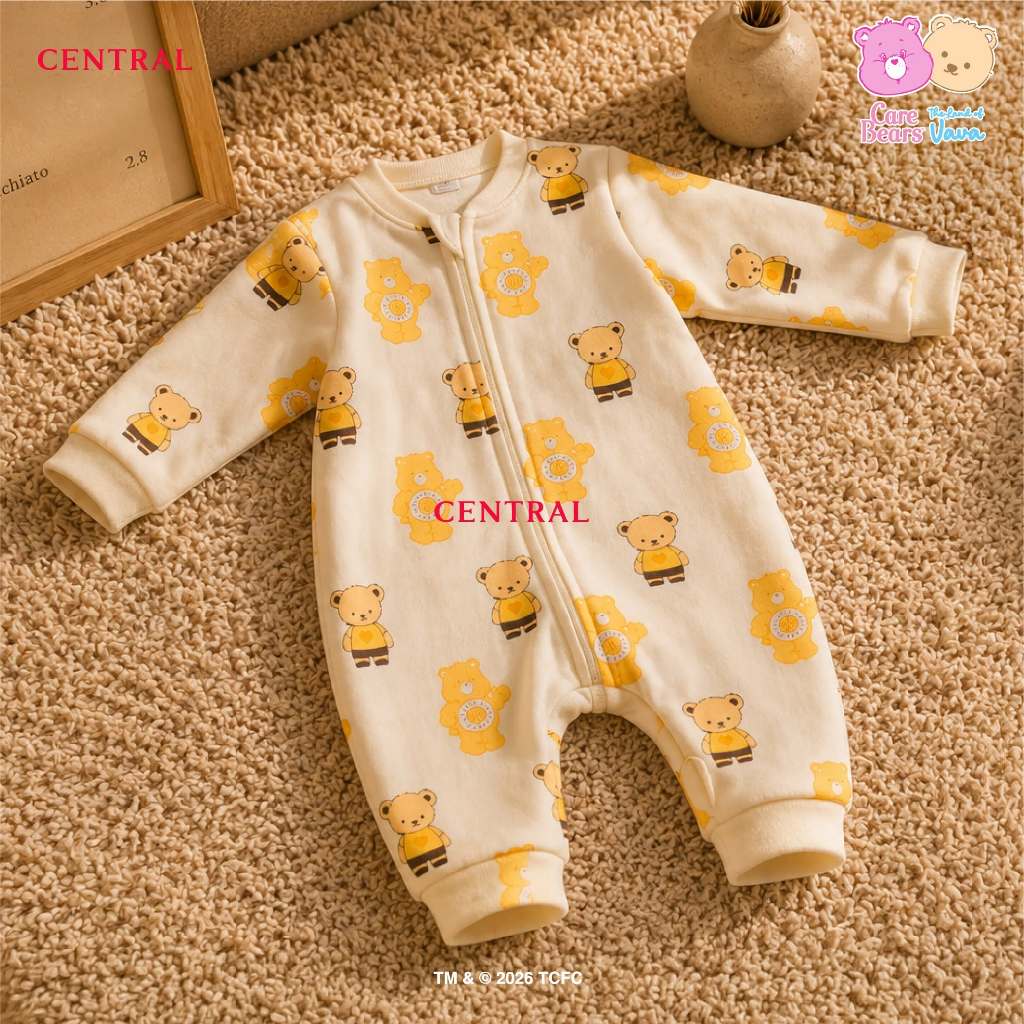 Thelandofvava 🐻 LOOK24 - VNXB2043 ชุดนอนเด็กอ่อนซิป ผ้าหนานุ่ม unisex 🐻 Care Bears (Gummy Bear) ลิขส