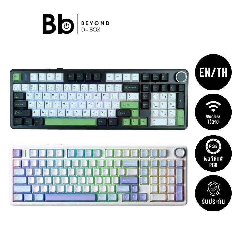 คีย์บอร์ดเกมมิ่ง AULA F99PRO SKYBLUE SWITCH by BB Beyond D-Box