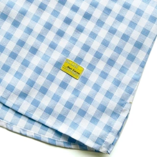 * One Price * Blue Corner เสื้อเบลาซ์ลายสก็อต สม็อคแขน สีฟ้า / Long Puff Sleeves Shirt (Blue)