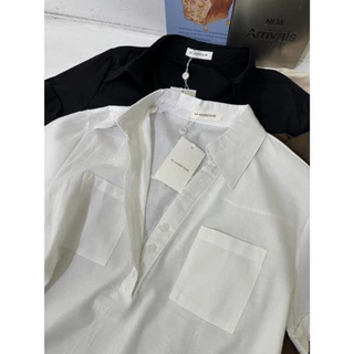 M2239 เสื้อเชิ้ตคอปกแขนสั้น ทรงเบสิคที่ทุกคนต้องมีติดตู้ ดีไซน์เรียบหรู ดูแพง ทรงสวยเป๊ะ แมทช์ง่ายกับกางเกงยีนส์ขาม้า