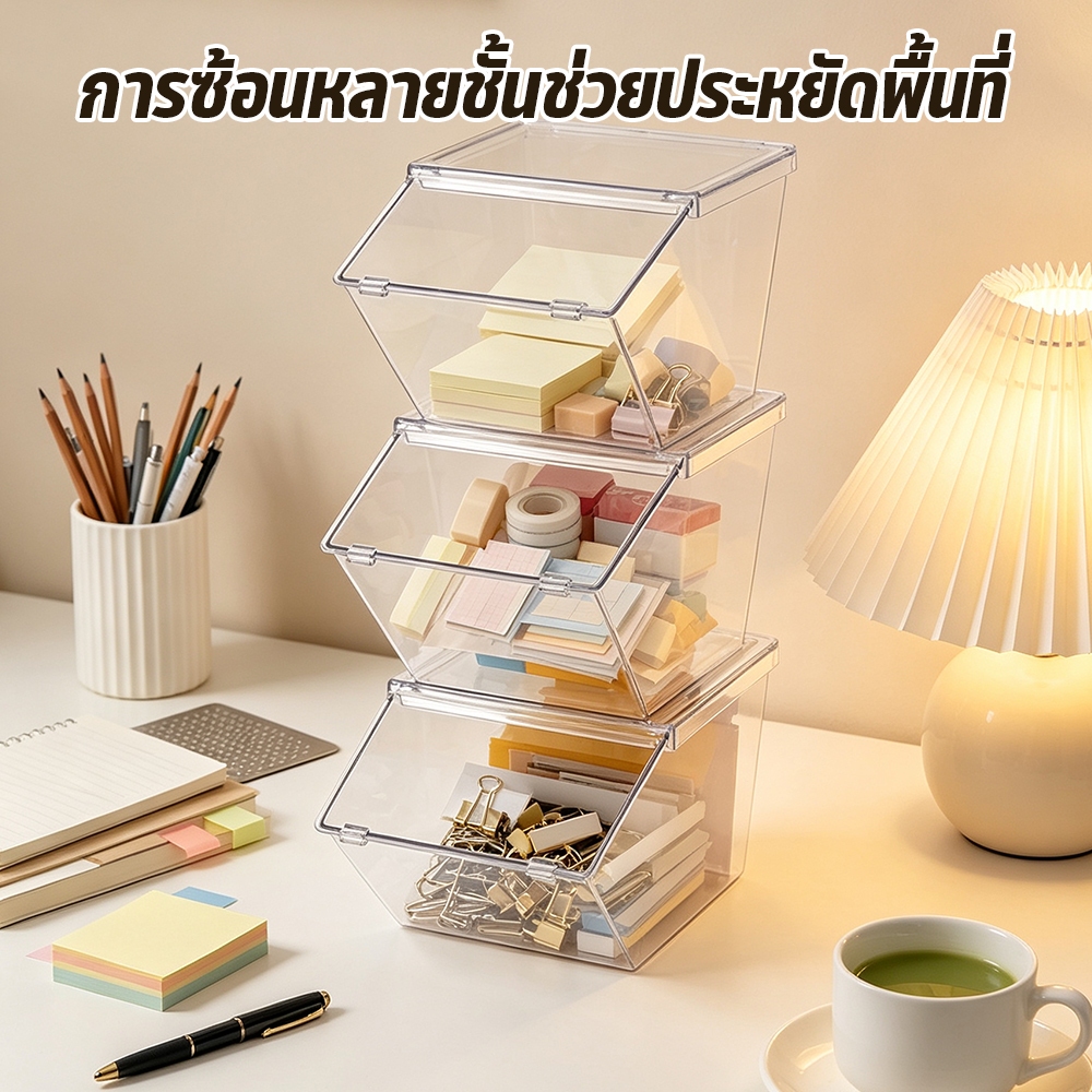 กล่องเก็บของใส กล่องใส่ลูกอม กล่องใส่ซองกาแฟ กล่องเก็บถุงชา ใช้สำหรับจัดเก็บแคปซูลกาแฟ ถุงชา ฯลฯ ที่ใส่ของ COD