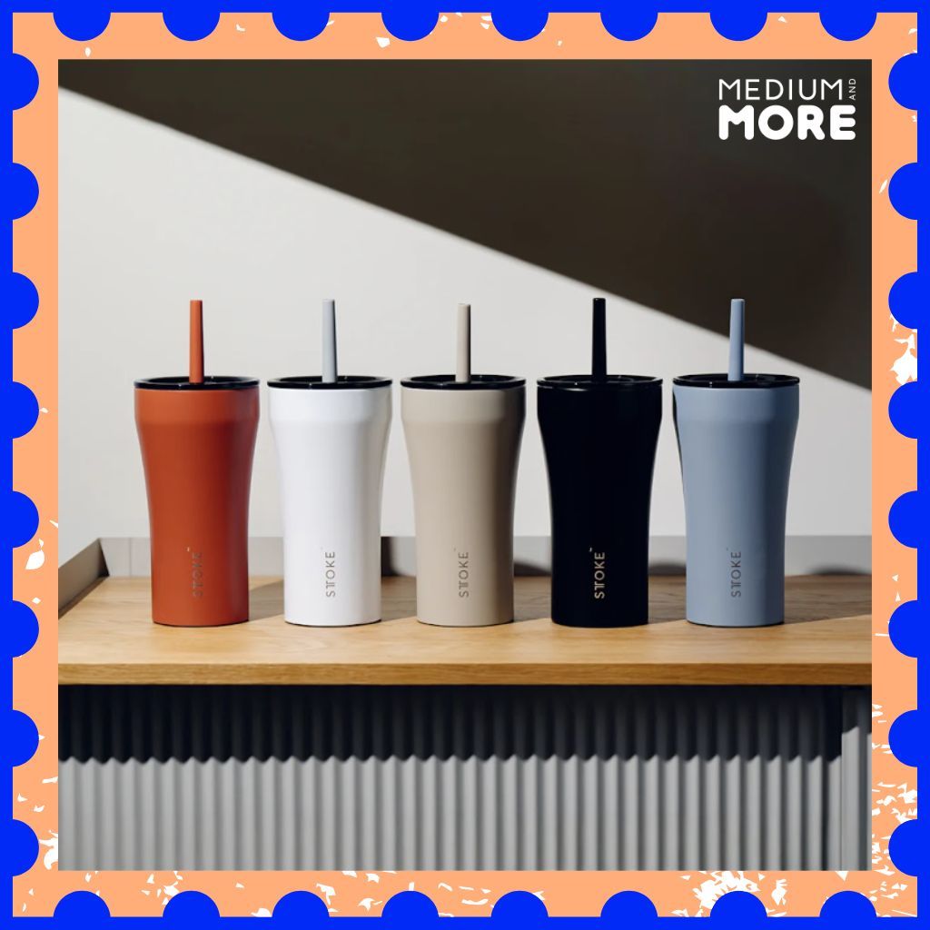 "Sttoke Melbourne - Leakproof Straw Cup 20oz แก้วเก็บความเย็น พร้อมหลอด แก้วน้ำเคลือบเซรามิก