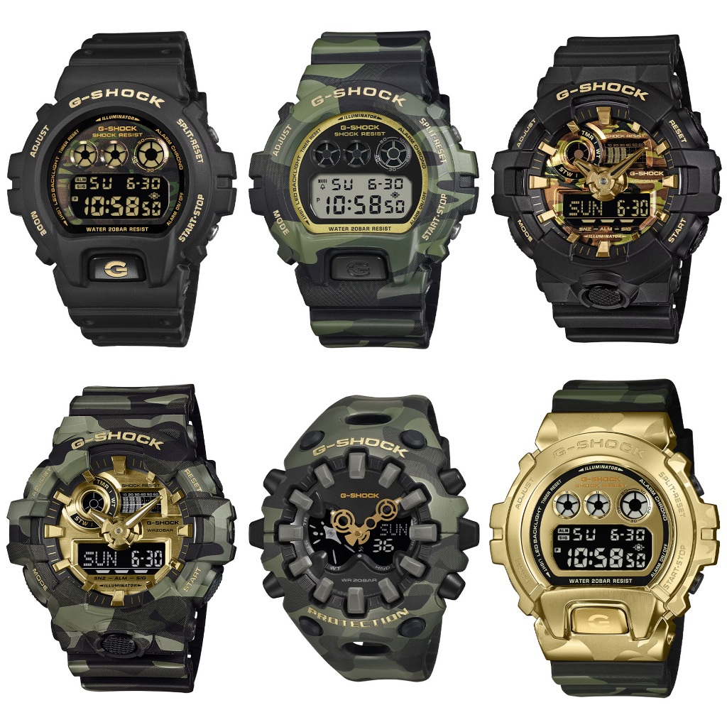 Casio G-Shock นาฬิกาข้อมือผู้ชาย รุ่น DW-6900CF-1,DW-6900CMG-3,GA-700CF-1A,GA-700CMG-3A,GM-6900CMG-3