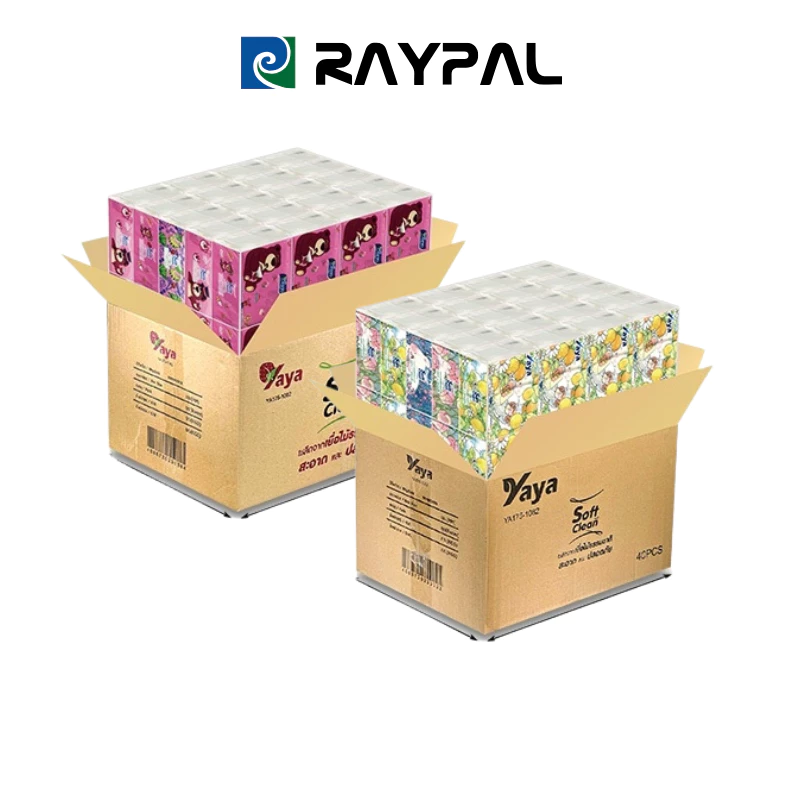YAYA ยกลังสุดคุ้ม 1ลัง 40ห่อ / 60ห่อ Size:S 108*175 mm กระดาษทิชชู่ ทิชชู่เช็ดหน้า สัมผัสนุ่ม อ่อนโยนไม่ระคายเคือง