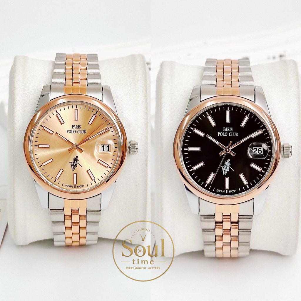 Polo Club Watch PPC-230201 นาฬิกาหญิง กันน้ำ หน้าปัด 36 มม. ของแท้ ประกันศูนย์ไทย 1 ปี