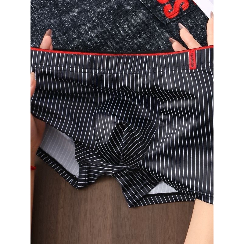 กางเกงในบ็อกเซอร์ผู้ชาย Boxer  เนื้อผ้านิ่ม สวมใส่สบาย มีไซส์ใหญ่ L-4XL (พร้อมส่งในไทย)