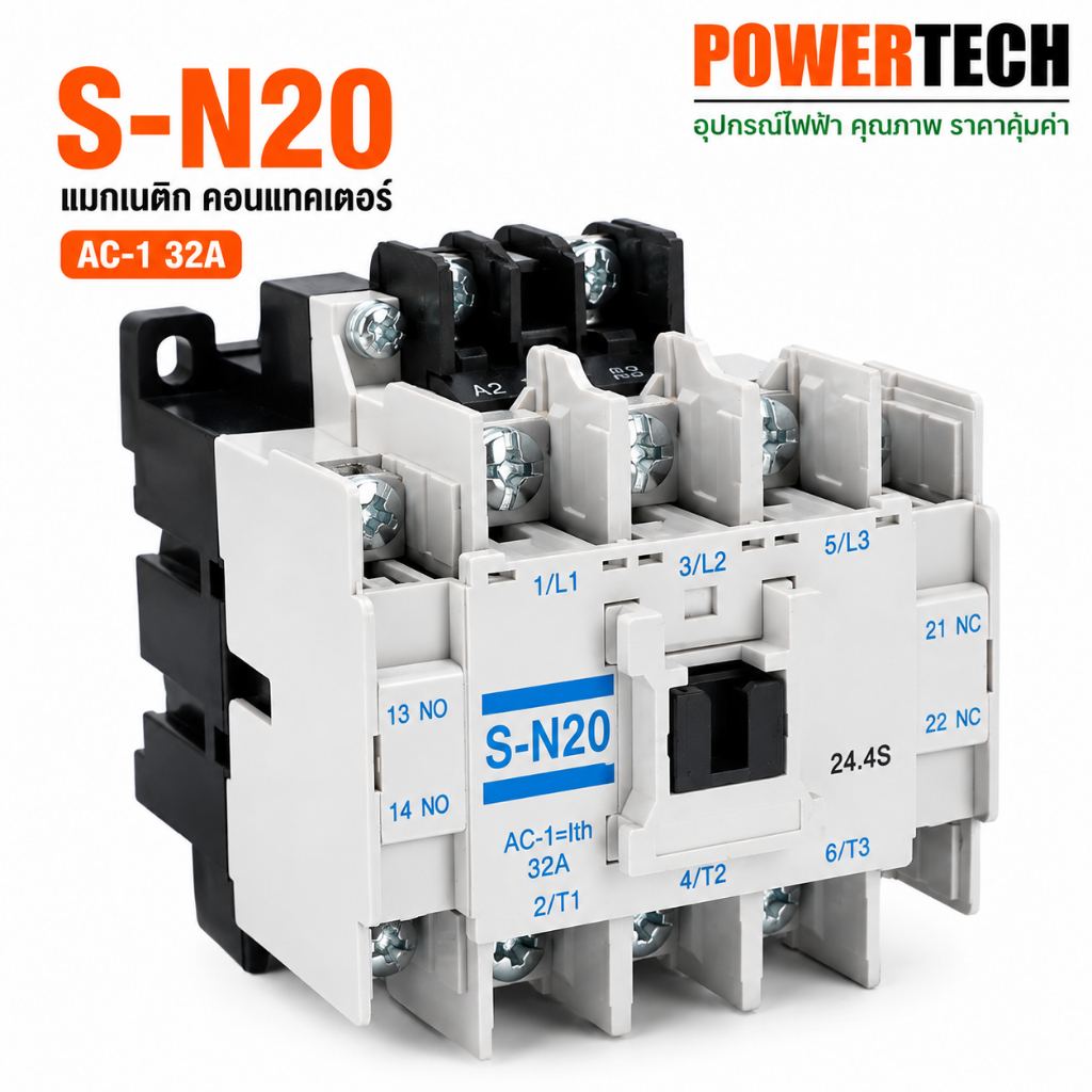 S-N20 แมกเนติก คอนแทกเตอร์ SN20 Magnetic Contactor Coil 220V ,380V