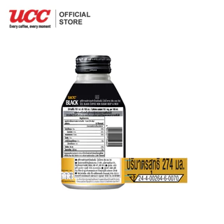 UCC Black Coffee (Non Sugar) DEEP&RICH กาแฟดำปรุงสำเร็จพร้อมดื่ม (ไม่มีน้ำตาล) 274มล.
