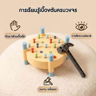 HOTU Toy ของเล่นเสริมพัฒนาการเด็กปฐมวัย การฝึกสมาธิ และแท่นตอกตะปูฝึกสมอง