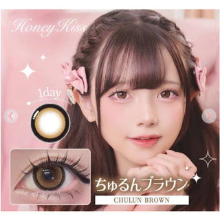 คอนแทคเลนส์ญีปุ่่นรายวันรุ่น Honey Kiss พร้อมส่งในไทย สีธรรมชาติ มีสายตา