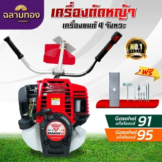 เครื่องตัดหญ้า 4 จังหวะ Dragonfly น้ำมันเบนซิน เครื่องนิ่ง ครบชุดพร้อมใช้งาน