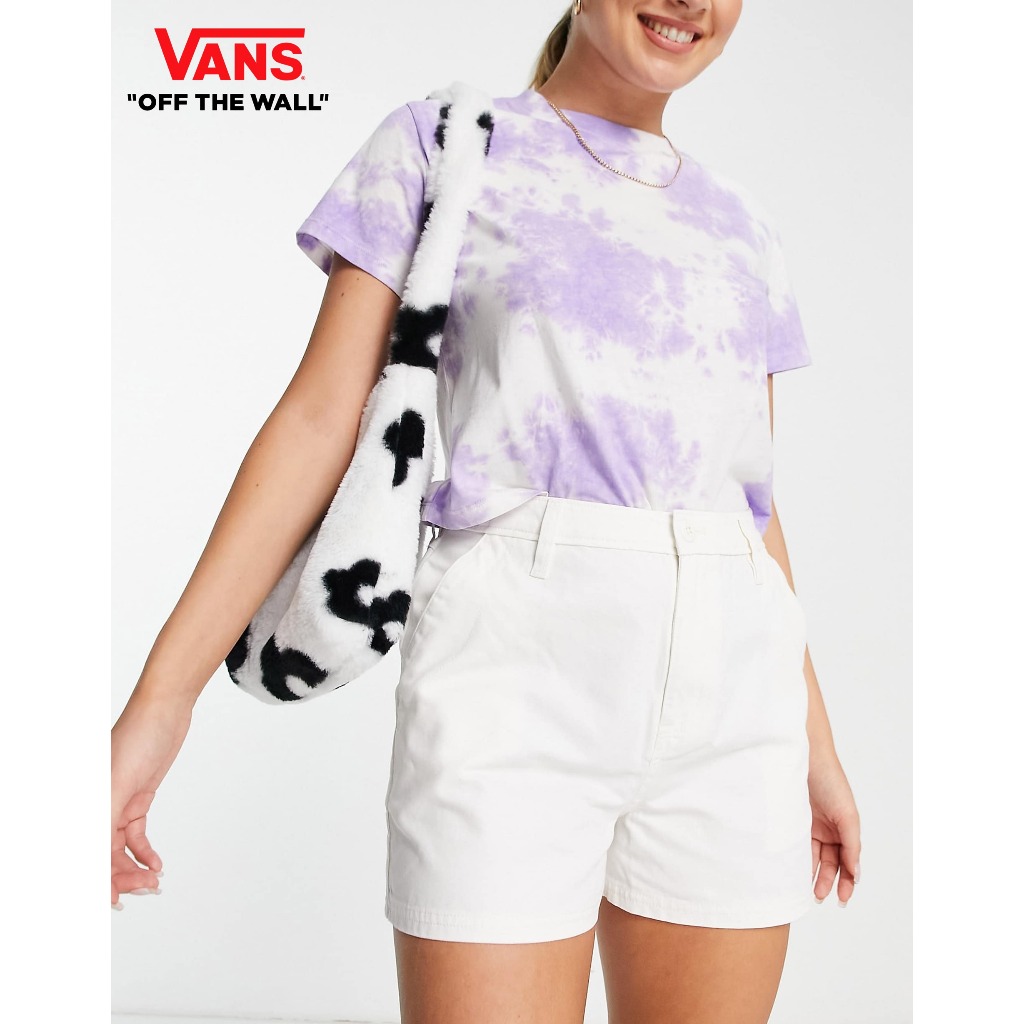 VANS GROUND WORK SHORT - MARSHMALLOW กางเกงขาสั้น กางเกงแวนส์ ผู้หญิง — صورة 4