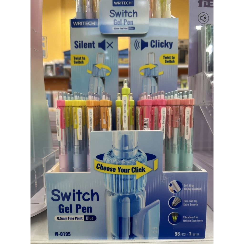 ปากกาหมึกเจล น้ำเงิน WRITECH เส้น 0.5 มม.รุ่น Switch  บรรจุ1ด้าม