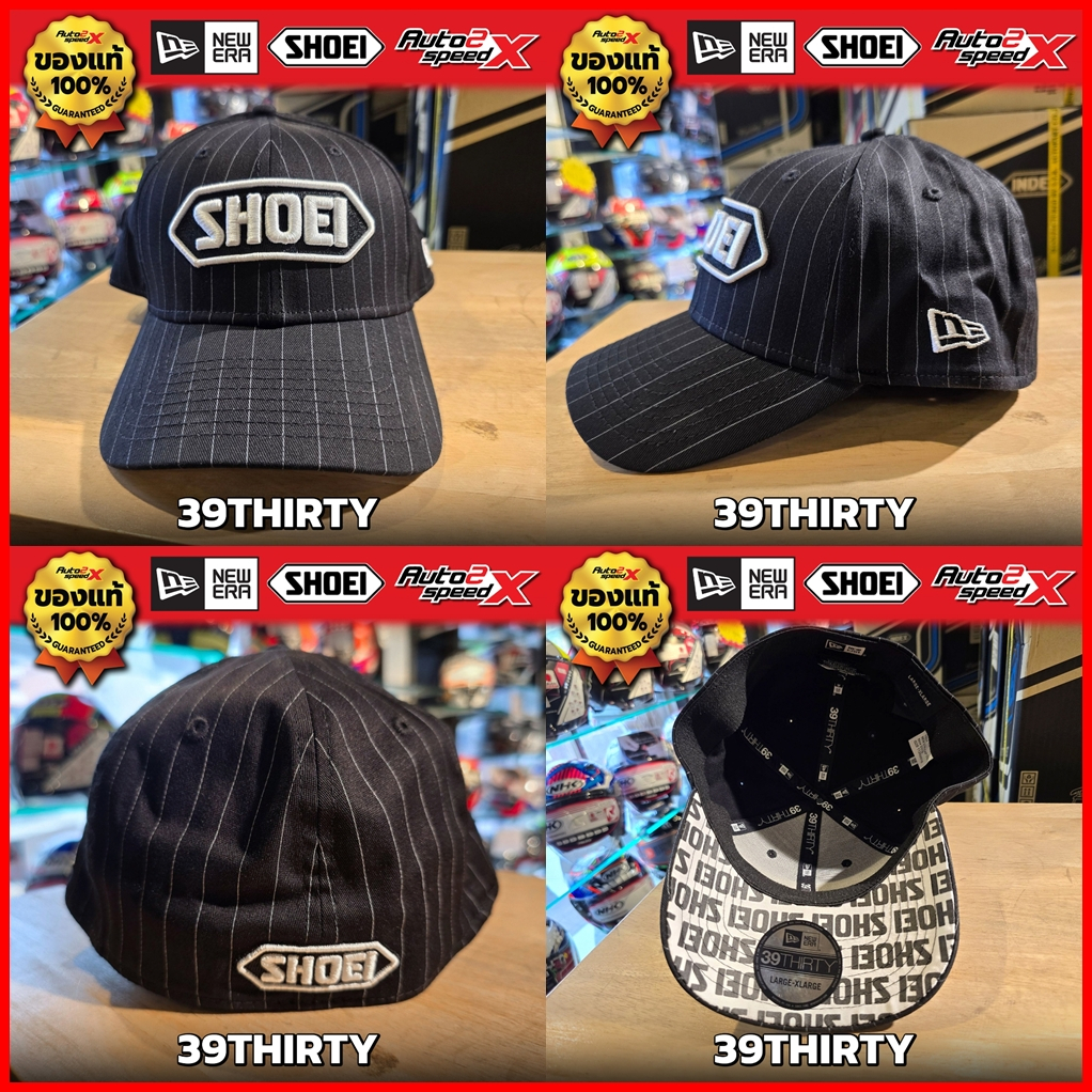 ของแท้​ หมวก​แก๊ป​ SHOEI NEW ERA LOGO PINSTRIPE 39THIRTY CAP