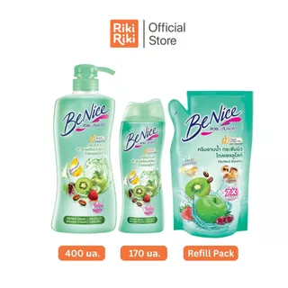 Rikiriki BeNice บีไนซ์ ครีมอาบน้ำ สูตร Perfect Elastic / Beautiful Whitening (ขนาด 170 มล. / 400 มล. / ถุงเติม Refill)