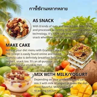 Nutty Garden ธัญพืชรวม 7 ชนิด ขนาด 500กรัม อบธรรมชาติไม่ปรุงแต่งรสชาติ ไม่เกลือ ไม่เนย ไม่น้ำมัน