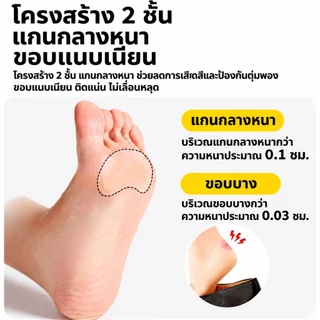 แผ่นกันรองเท้ากัด ซิลิโคนเจลแบบใส ลดการเสียดสี ป้องกันแผลพุพอง กันน้ำ กันเหงื่อ ติดแน่น