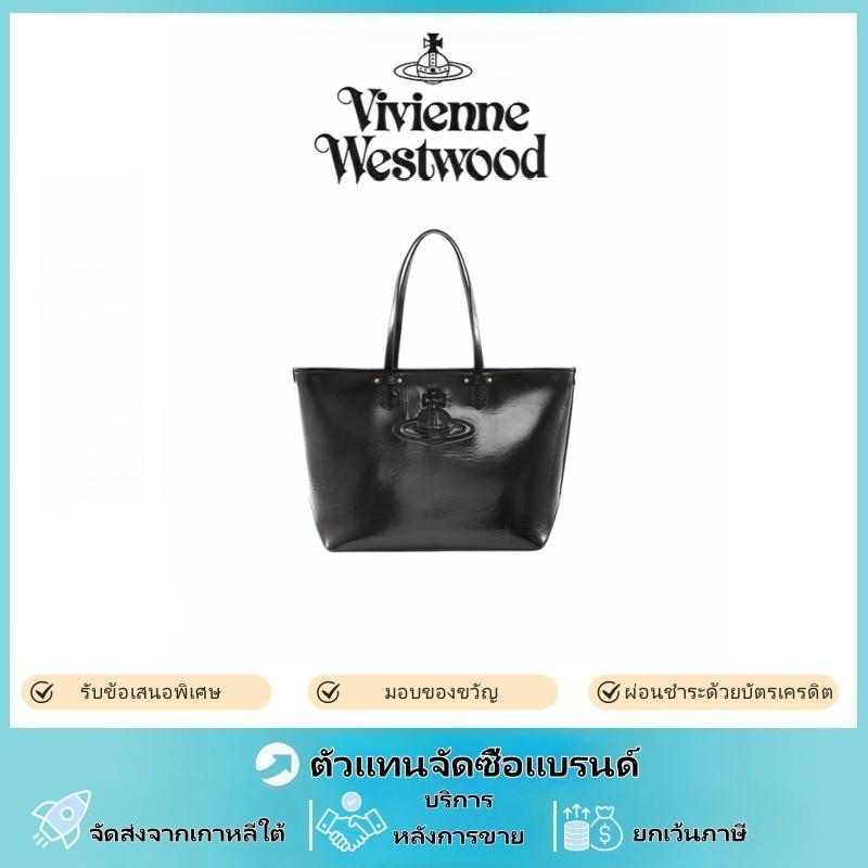 Vivienne Westwood✨JP VIVI กระเป๋าาถือ vivian ขี้ผึ้งน้ำมัน 25กระเป๋าสะพายข้างเดียว ความจุสูง ถุงใต้ว