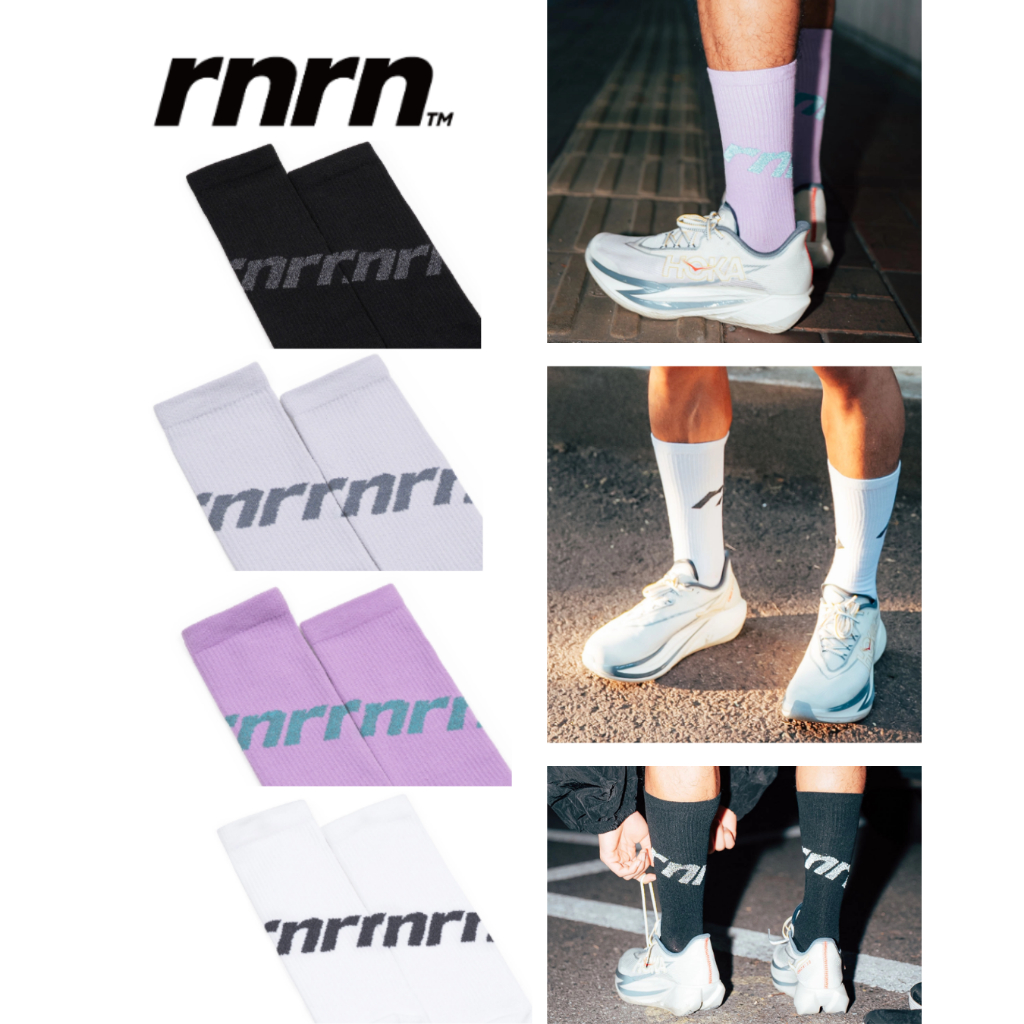 ✨NEW RNRN ถุงเท้าวิ่ง ถุงเท้ามาราธอน ถักแบบ3D ถักไร้รอยต่อ โลโก้สะท้อนแสง [Pre-order 23/7]