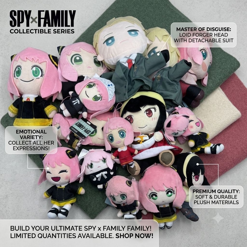 (พร้อมส่ง/แท้ ) ของสะสม อนิเมะ ตุ๊กตา สปายแฟมิลี่ อาเนีย แม่ยอ พ่อลอยด์ spy family plush anya yor loid forger fuw ฟุวะ