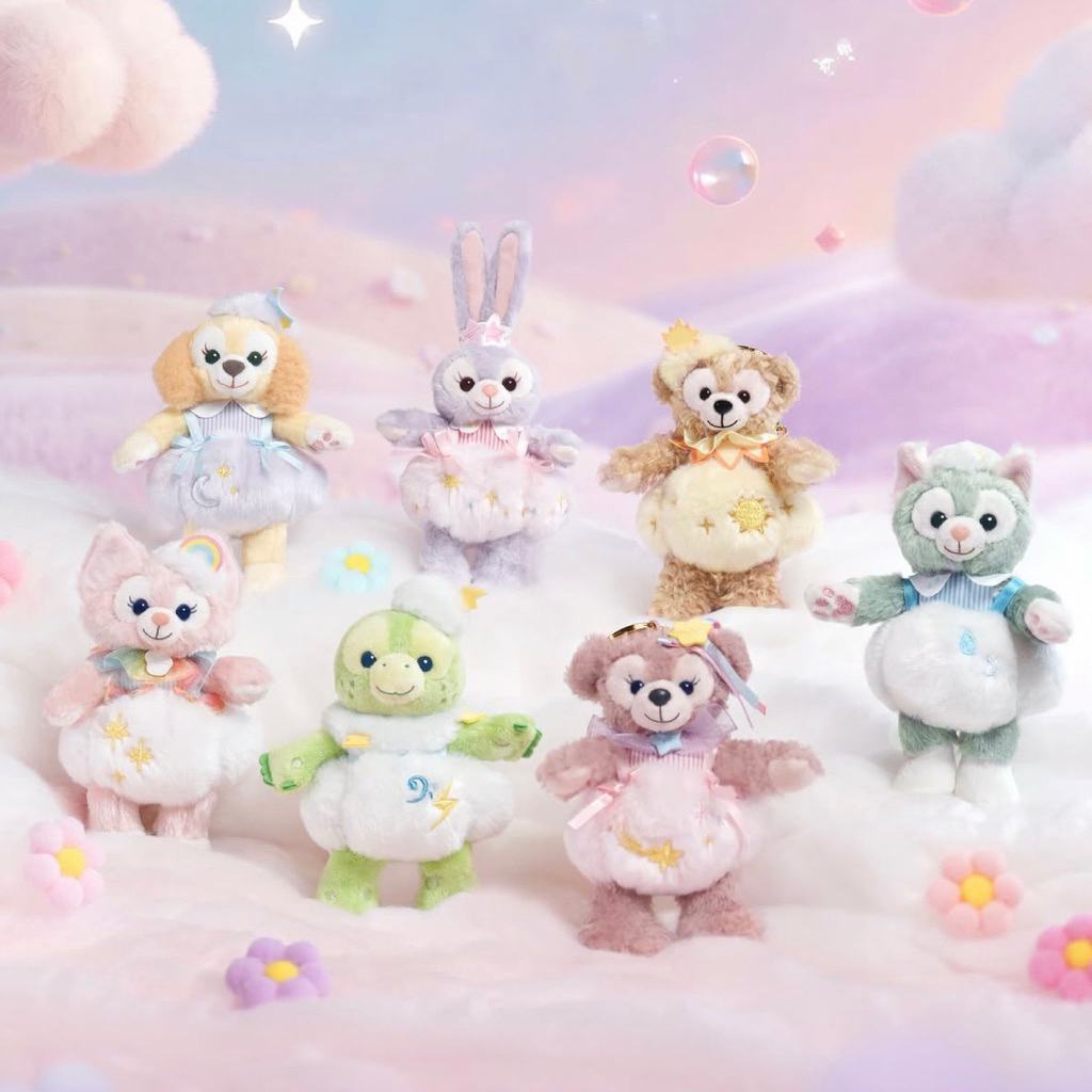 พร้อมส่งด่วน ของแท้ พวงกุญแจ Duffy and Friends Summer Skies Collection Plush Keychain พวงดัฟฟี่แอนด์เฟรนด์ disneyland