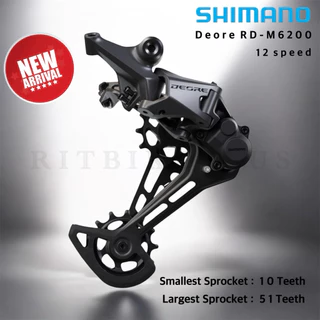 ตีนผีจักรยาน SHIMANO รุ่น Deore RD-M6200 Rear Derailleur - Shadow RD+ | 12-speed - long (SGS)