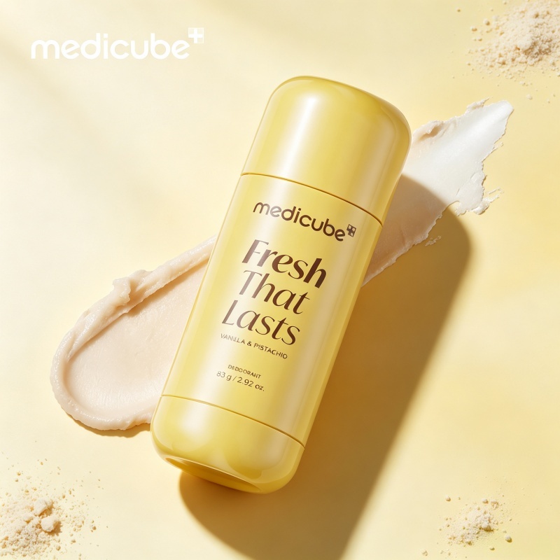 medicube ดับกลิ่นกาย โคจิค ขมิ้น ไร้อลูมิเนียม กลิ่นวานิลลาพิสตาชิโอ สดชื่นยาวนาน ใต้วงแขนกระจ่างใส เกาหลี 2.92oz