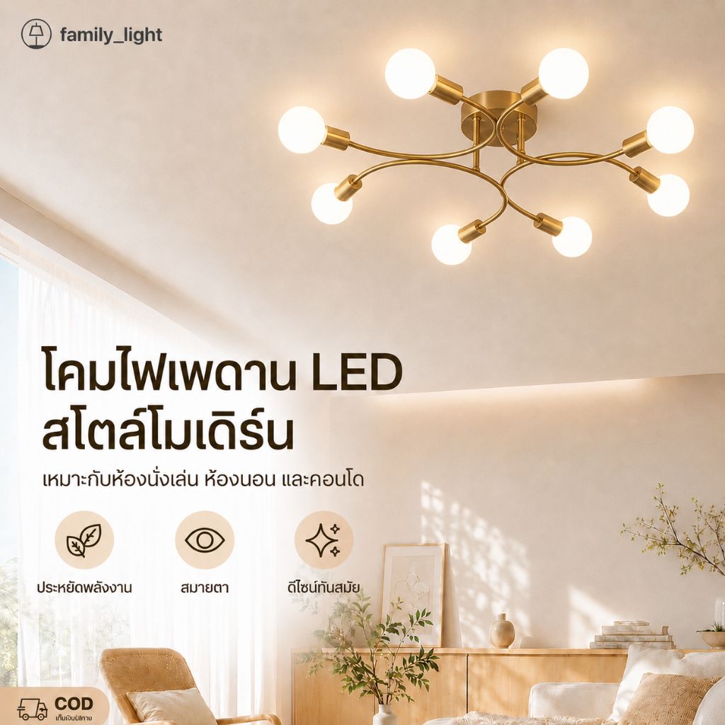 นอร์ดิก LED โคมไฟเพดานทองทองแดงโคมไฟเพดานติดห้องนอนโคมไฟ Hanglamp สำหรับห้องครัวห้องรับประทานอาหารห้องนั่งเล่น