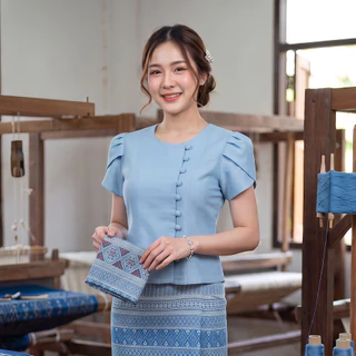 ️เสื้อพื้นเมืองผู้หญิงรุ่นลิซ่า เนื้อผ้าฝ้ายเกรดA เนื้อนุ่มใส่สบาย