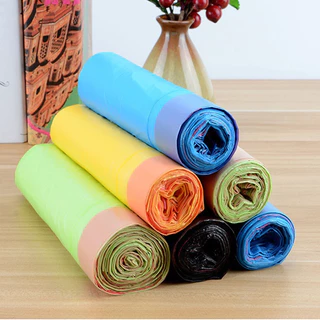 พร้อมส่ง🌈ถุงขยะ(สุ่มสีเทา่นั้น) ขนาด 45*45ซม. (3ม้วน) (5ม้วน) เก็บสิ่งปฏิกูล มีหูหิ้วรูดได้