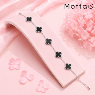 Motta Bracelet สร้อยข้อมือชุบทองคำขาว โคลเวอร์ดีไซน์สุดพรีเมียม สายแฟชั่นต้องมีติดตู้