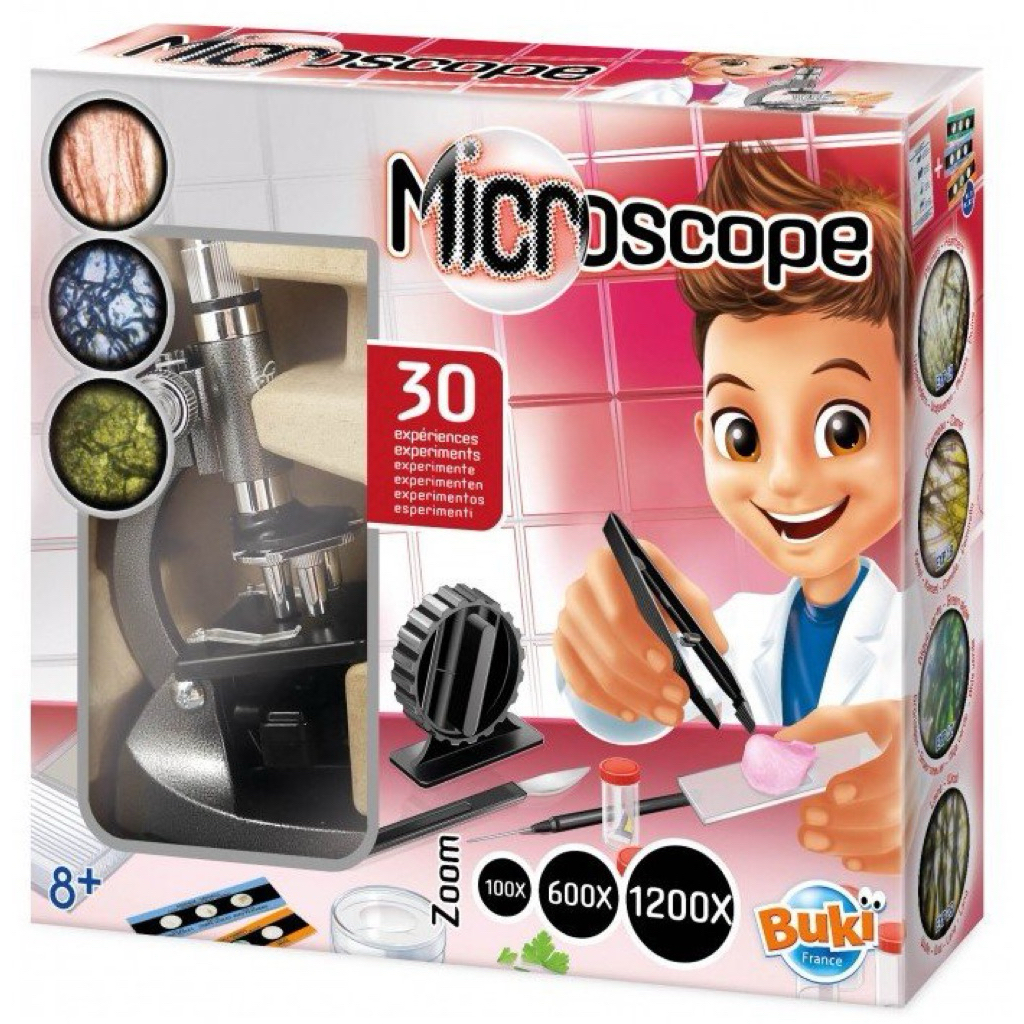 🇫🇷Buki France Microscope 30 experiments รุ่น MS907B กล้องจุลทรรศน์พร้อมชุดทดลอง 30 กิจกรรม ปรับโฟกัส