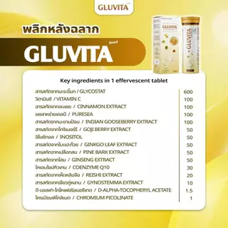 [Gluvita] เม็ดฟูเสริมอาหาร เพื่อการดูแลสุขภาพ