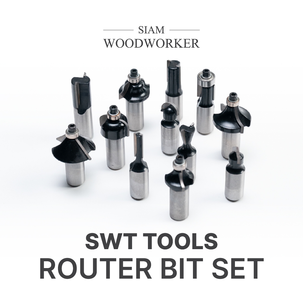 ชุดดอกทริมเมอร์ เราเตอร์ รุ่นประหยัด Economy Router Bit Set ชุดเครื่องมือช่าง