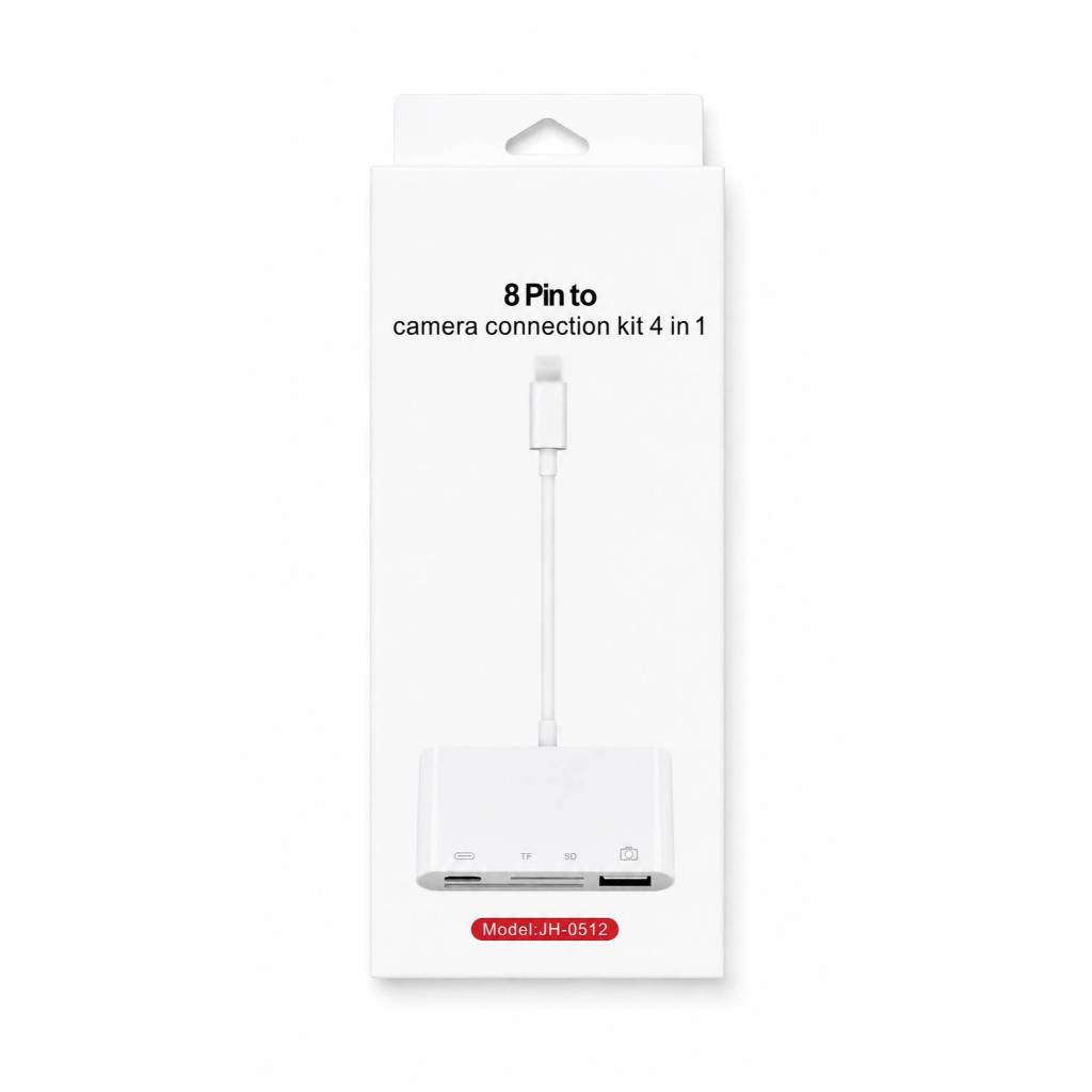 4 in1 8 PIN to USB 3 Camera Adapter สำหรับ L!ghtn!ng เพื่อโอนถ่ายข้อมูลจาก กล้อง USB Flash Drive Memory Card Keyboard