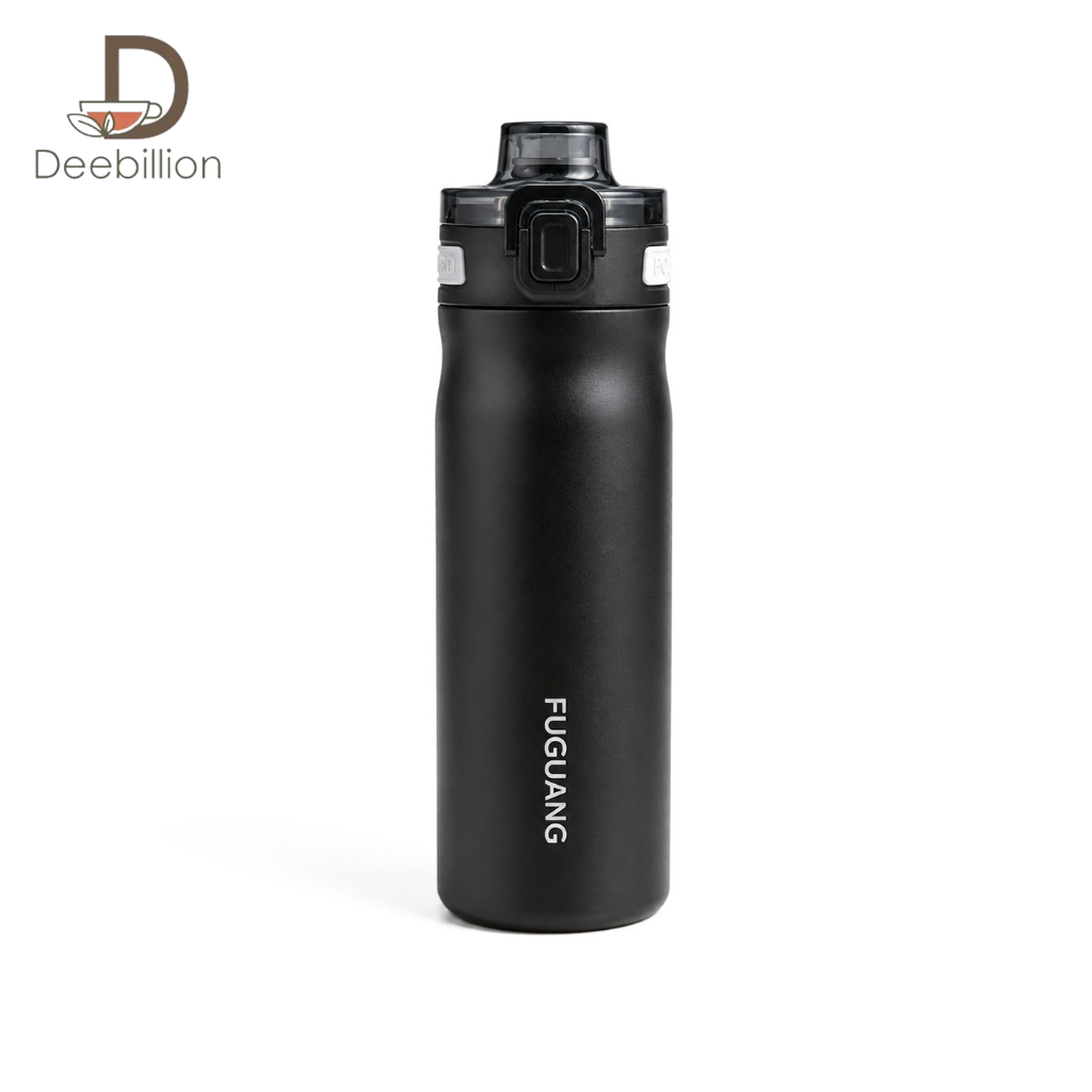 ขวดเก็บความเย็น กระบอกน้ำกาแฟ thermal water bottle 660ml ฝาเด้งเปิดมือเดียว ดื่มได้ 2แบบ พกพาง่าย Deebillion