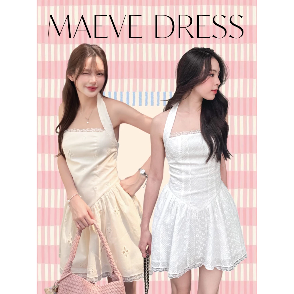 ( พร้อมส่ง )TheBlancPale: ✨Maeve Mini dress น้องมินิเดรสฟีลหวานละมุน น่ารักแบบคุณหนู